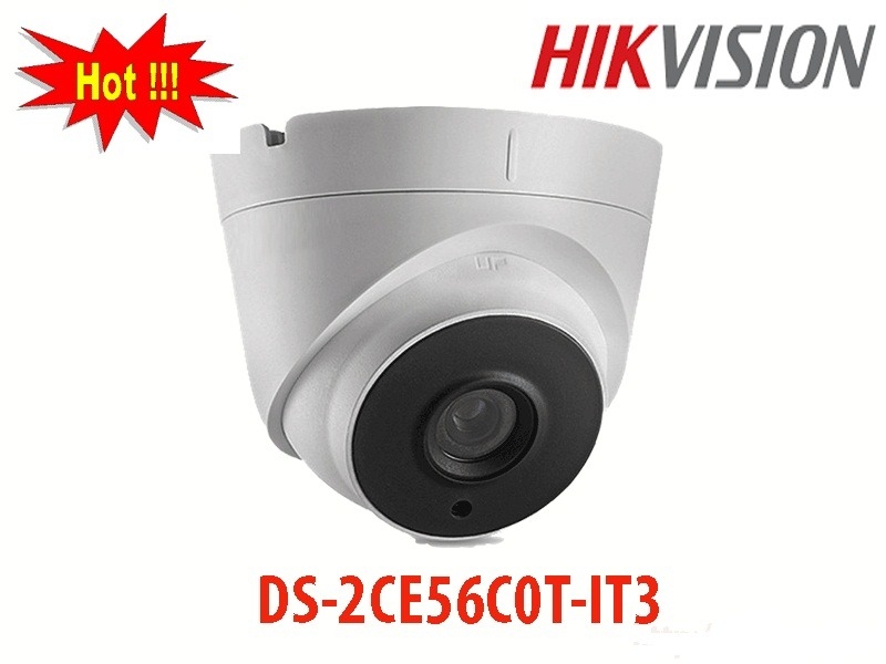 Camera HD-TVI Dome hồng ngoại 1.0 Megapixel HIKVISION DS-2CE56C0T-IT3